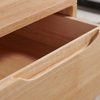 Minimalist Rubber Wood 1/2-Drawer Side Table