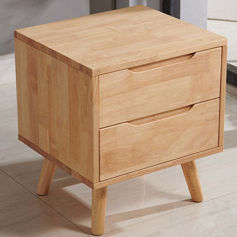 Minimalist Rubber Wood 1/2-Drawer Side Table