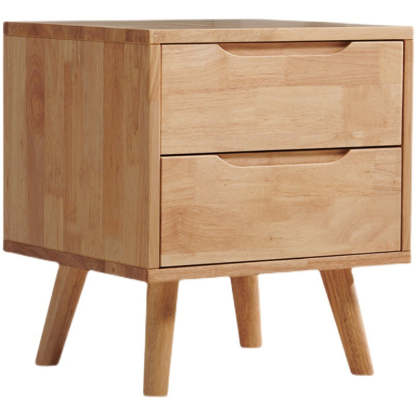 Minimalist Rubber Wood 1/2-Drawer Side Table