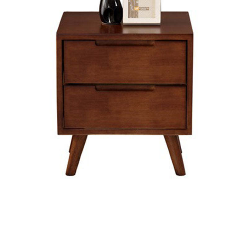 Minimalist Rubber Wood 1/2-Drawer Side Table