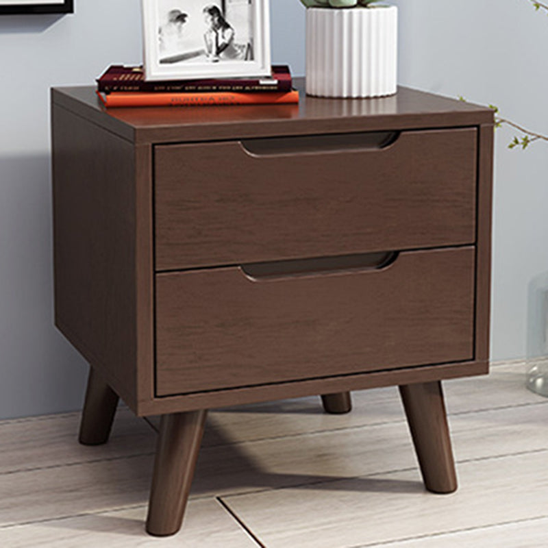 Minimalist Rubber Wood 1/2-Drawer Side Table