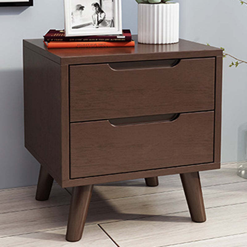 Minimalist Rubber Wood 1/2-Drawer Side Table