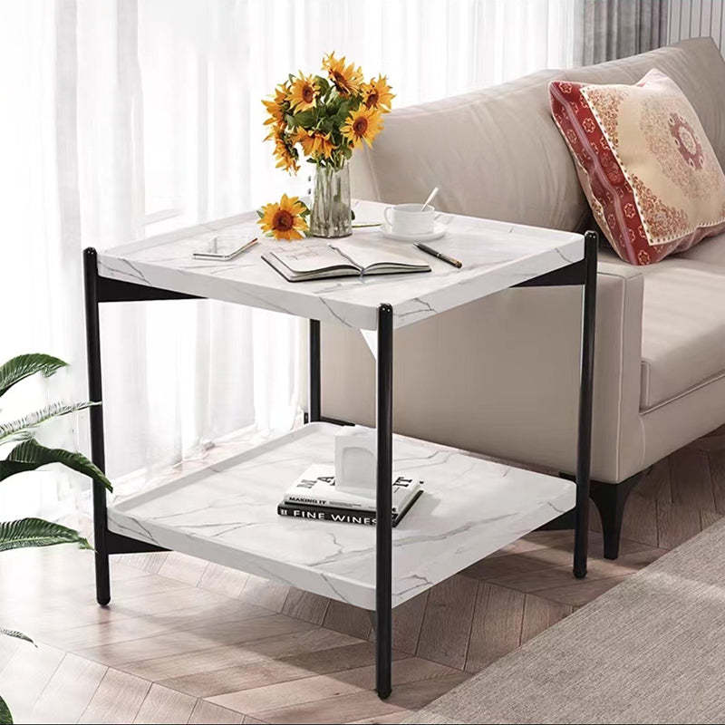 Nordic 2-tier walnut coffee tables