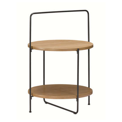 Nordic Round Iron 2-Tier Side Table