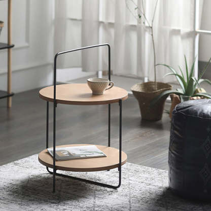 Nordic Round Iron 2-Tier Side Table