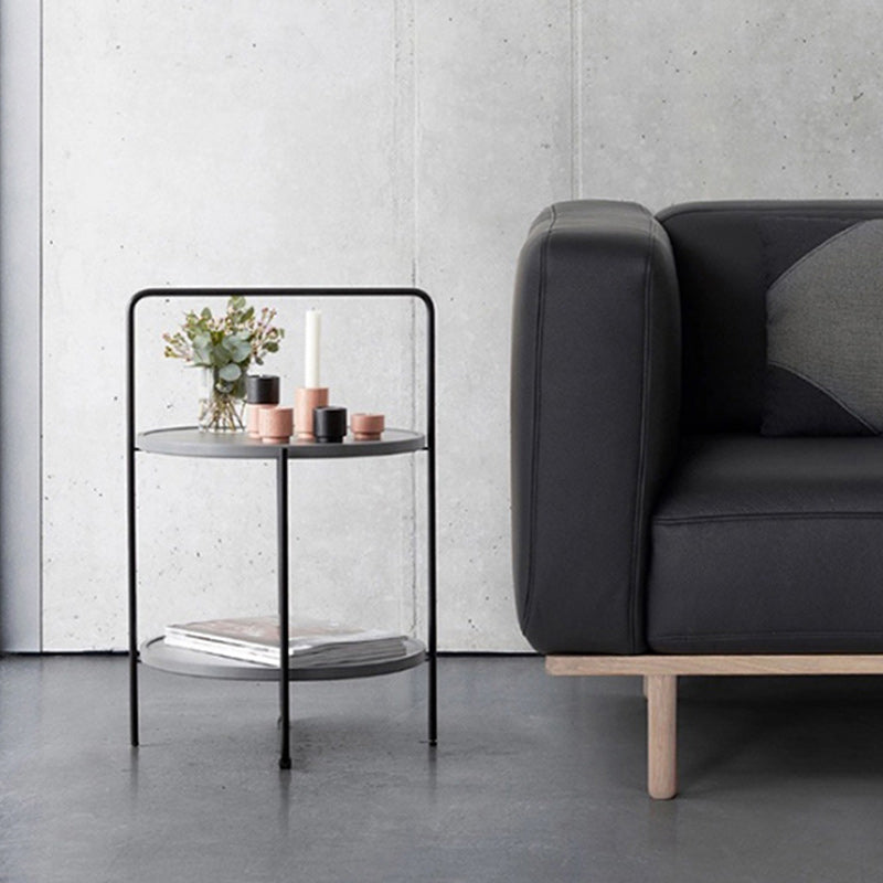 Nordic Round Iron 2-Tier Side Table