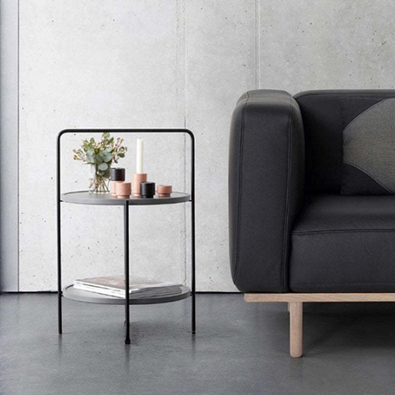 Nordic Round Iron 2-Tier Side Table