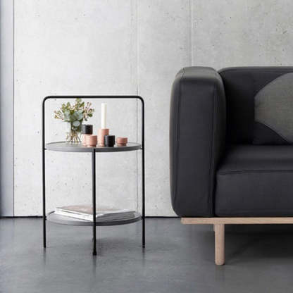 Nordic Round Iron 2-Tier Side Table