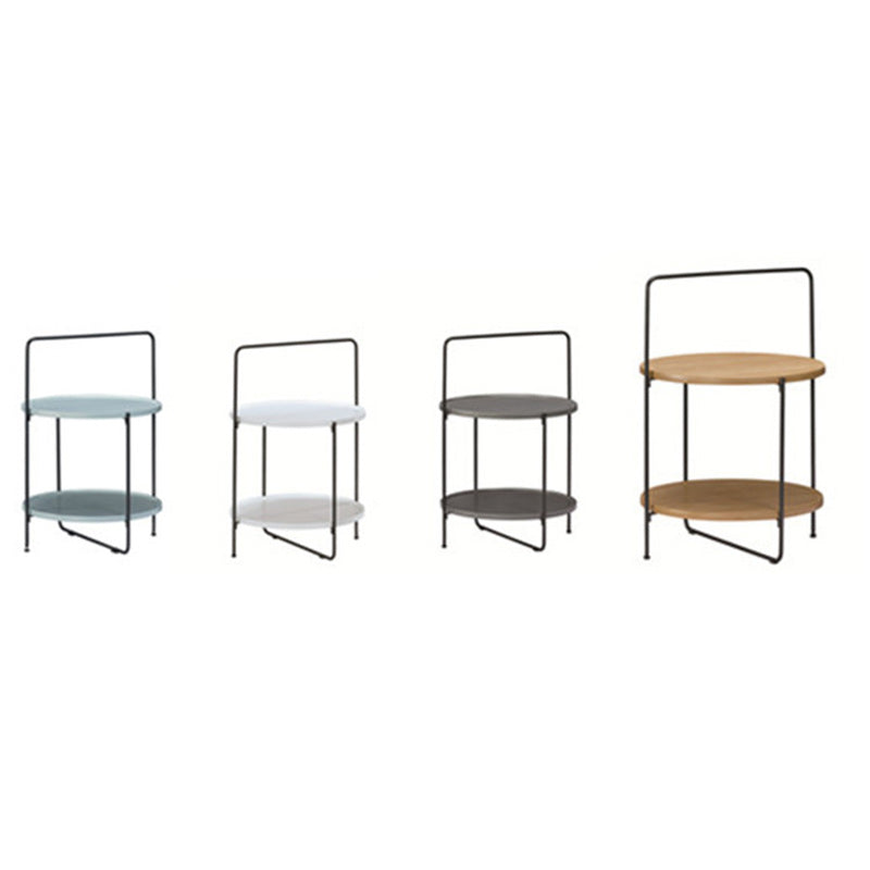 Nordic Round Iron 2-Tier Side Table