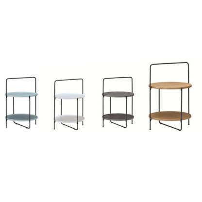 Nordic Round Iron 2-Tier Side Table