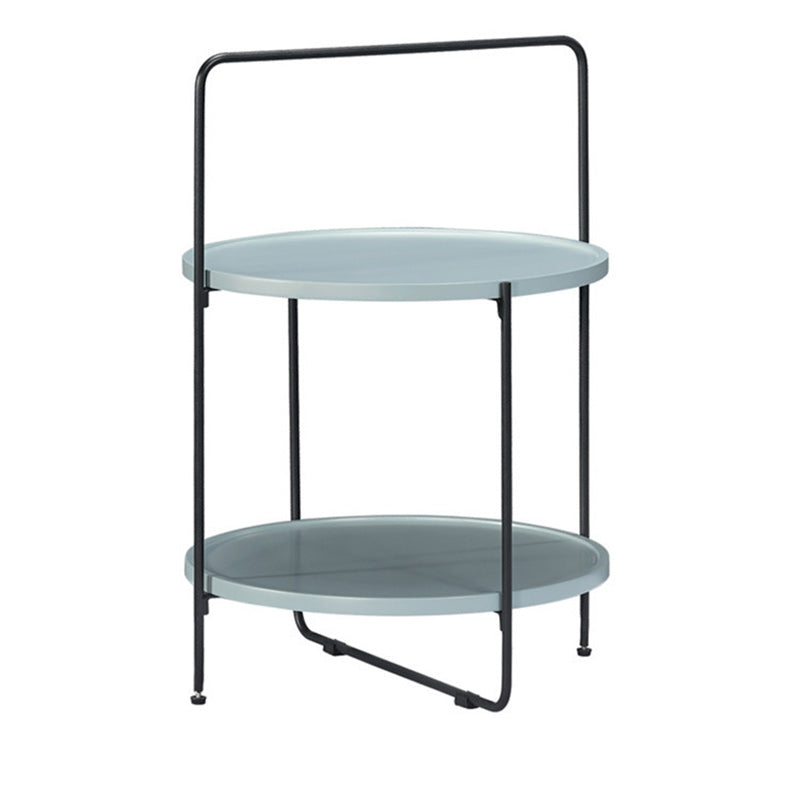 Nordic Round Iron 2-Tier Side Table