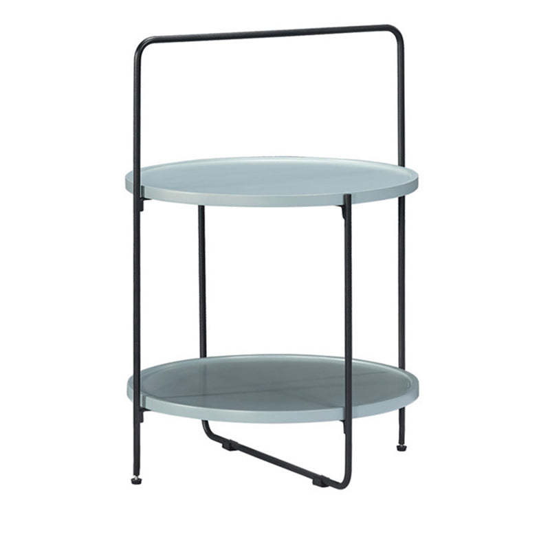 Nordic Round Iron 2-Tier Side Table