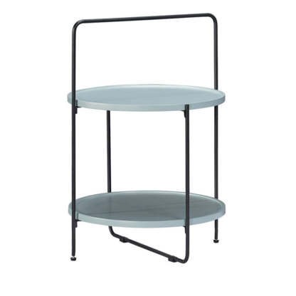 Nordic Round Iron 2-Tier Side Table