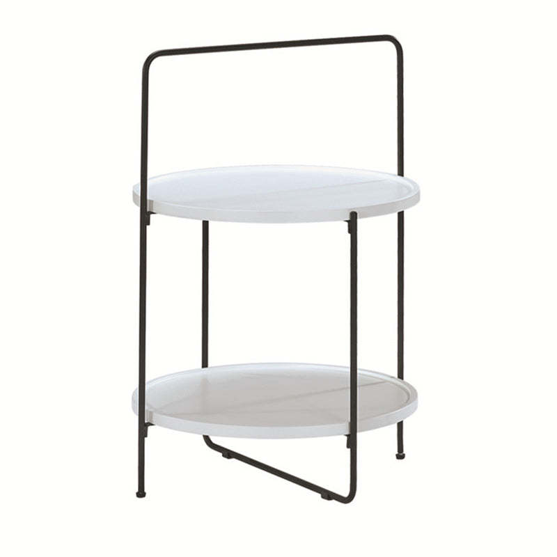 Nordic Round Iron 2-Tier Side Table
