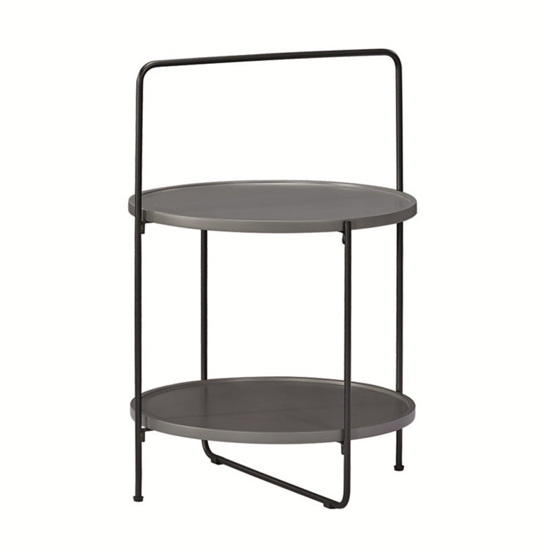 Nordic Round Iron 2-Tier Side Table