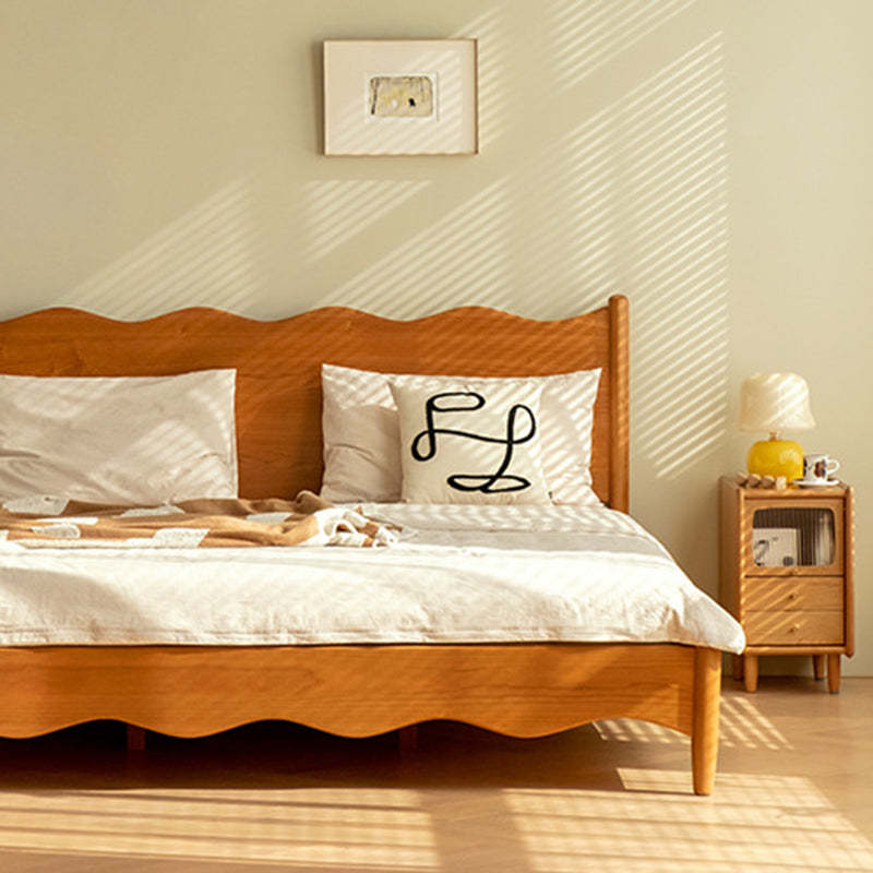 Retro Cherry Wood Cabinet Nightstand