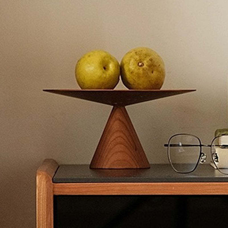 Retro Sintered Stone Cherry Wood Nightstand