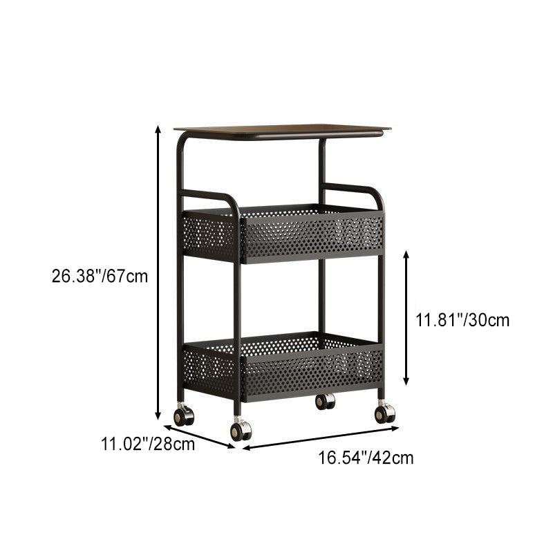 Nordic Iron Glass 3-Tier Side Table