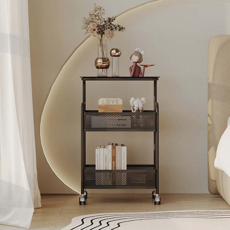 Nordic Iron Glass 3-Tier Side Table