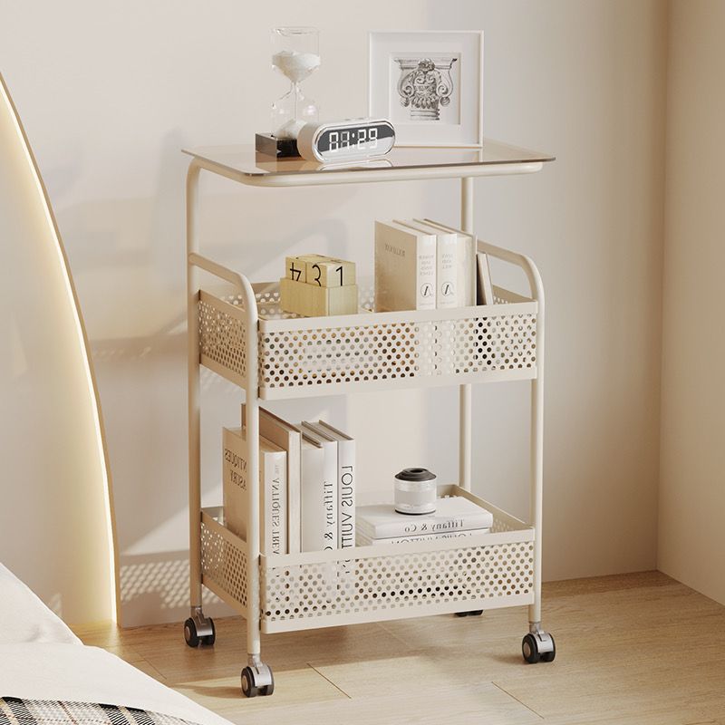 Nordic Iron Glass 3-Tier Side Table