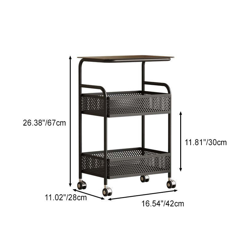 Nordic Iron Glass 3-Tier Side Table