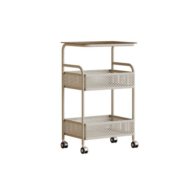 Nordic Iron Glass 3-Tier Side Table