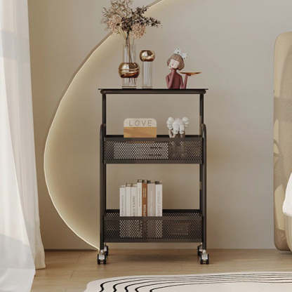 Nordic Iron Glass 3-Tier Side Table