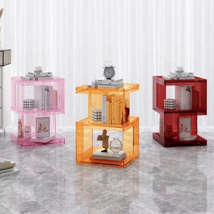 Nordic Geometric Acrylic 3-Tier Side Table