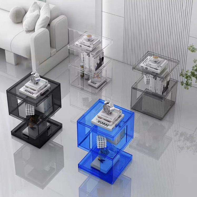 Nordic Geometric Acrylic 3-Tier Side Table