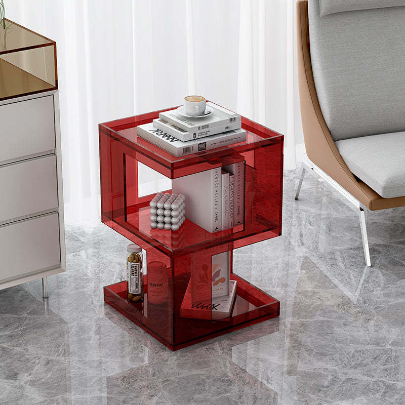 Nordic Geometric Acrylic 3-Tier Side Table