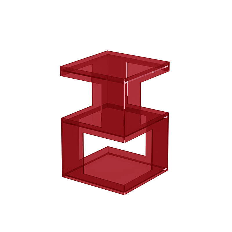 Nordic Geometric Acrylic 3-Tier Side Table