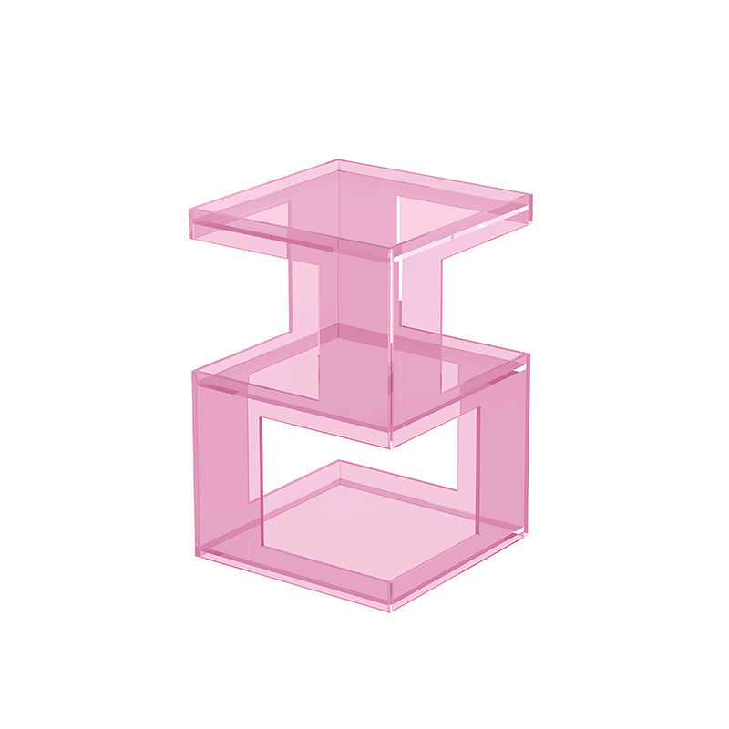 Nordic Geometric Acrylic 3-Tier Side Table