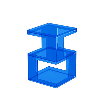 Nordic Geometric Acrylic 3-Tier Side Table