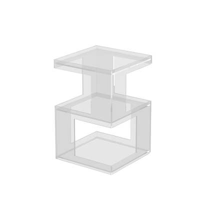 Nordic Geometric Acrylic 3-Tier Side Table