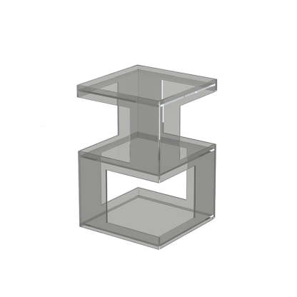 Nordic Geometric Acrylic 3-Tier Side Table