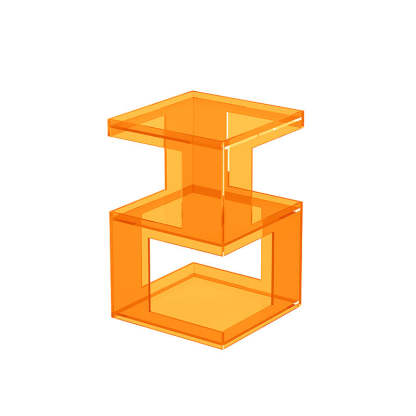Nordic Geometric Acrylic 3-Tier Side Table