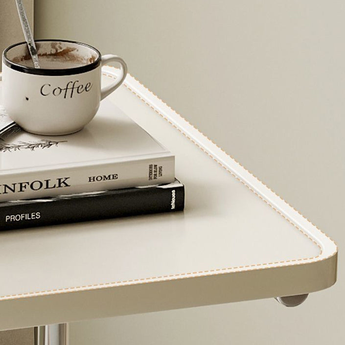Minimalist Stainless Steel 2-Tier End Table
