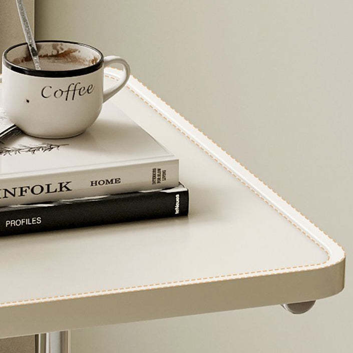 Minimalist Stainless Steel 2-Tier End Table