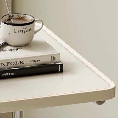 Minimalist Stainless Steel 2-Tier End Table