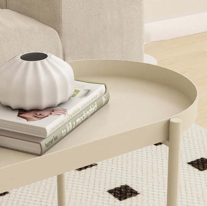 Nordic Iron Steel 4-Wheel Side Table