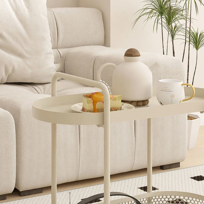 Modern Iron Steel 2-Tier Side Table
