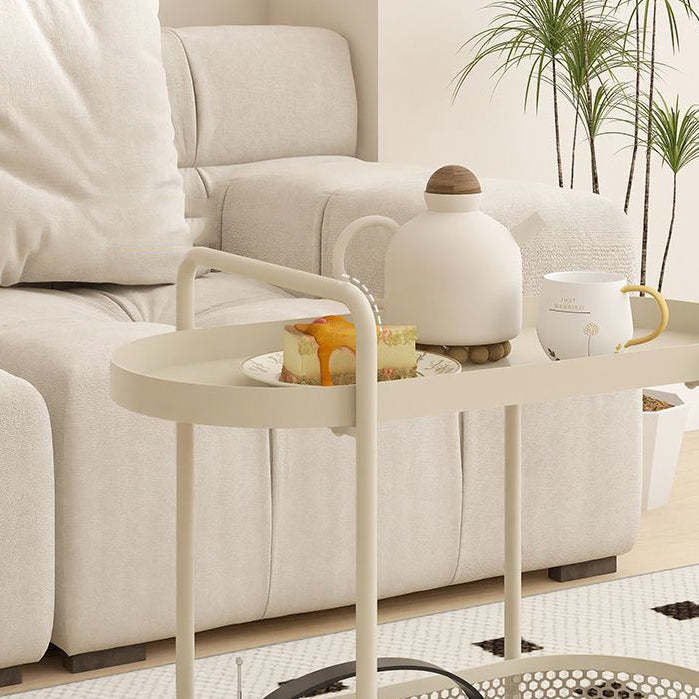 Modern Iron Steel 2-Tier Side Table