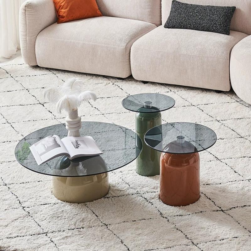 Glass Steel Coffee Table — B