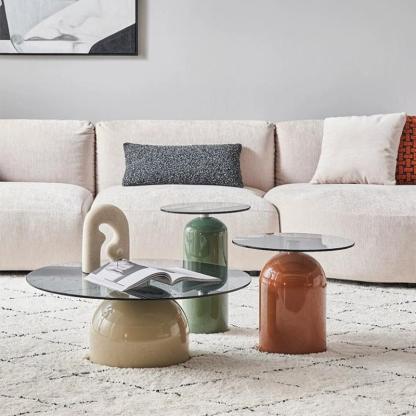 Glass Steel Coffee Table — A