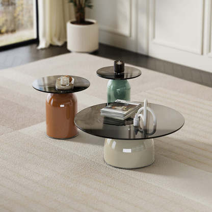 Glass Steel Coffee Table