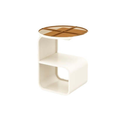 Nordic Geometric Iron Glass 3-Tier Side Table