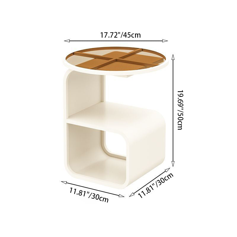 Nordic Geometric Iron Glass 3-Tier Side Table