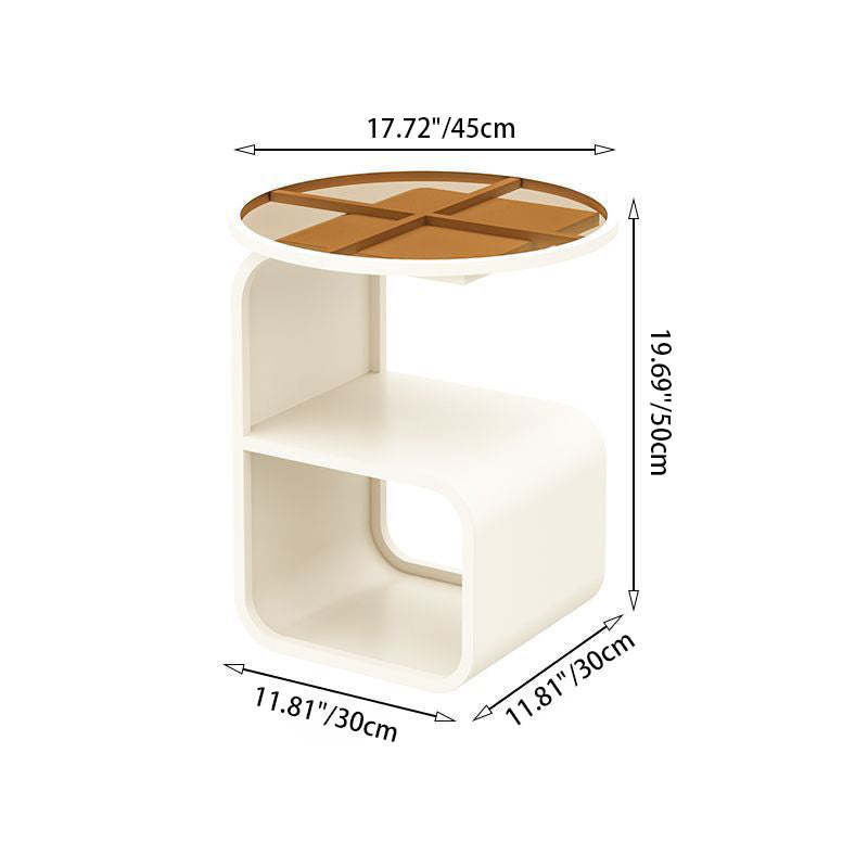 Nordic Geometric Iron Glass 3-Tier Side Table