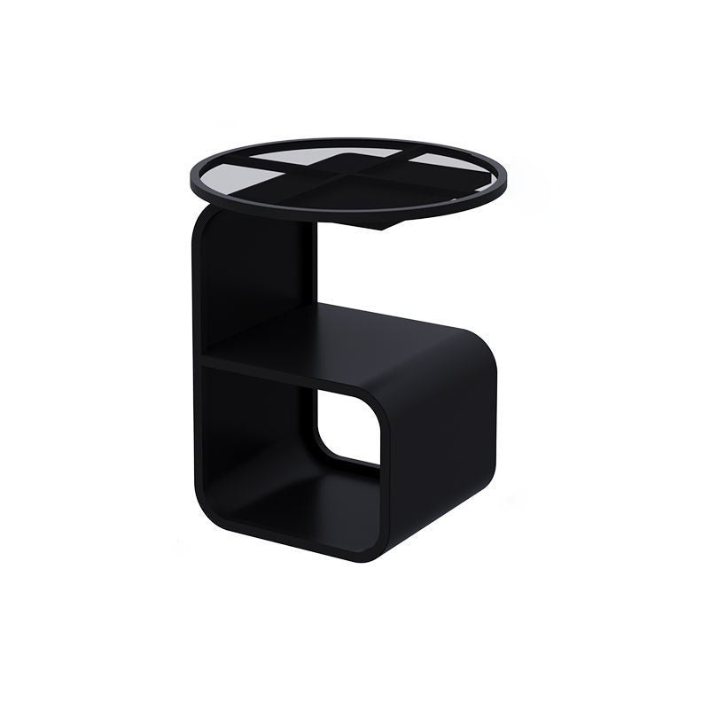 Nordic Geometric Iron Glass 3-Tier Side Table