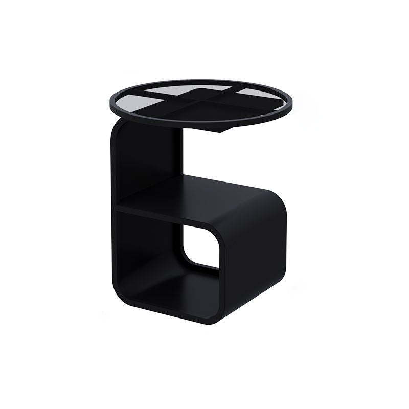 Nordic Geometric Iron Glass 3-Tier Side Table